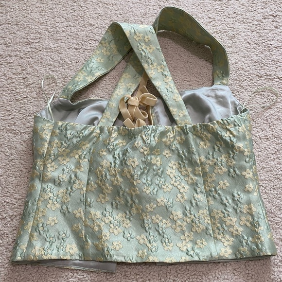 Reformation Azalea Top EUC Size 0 - Seafoam Floral - Picture 6 of 8